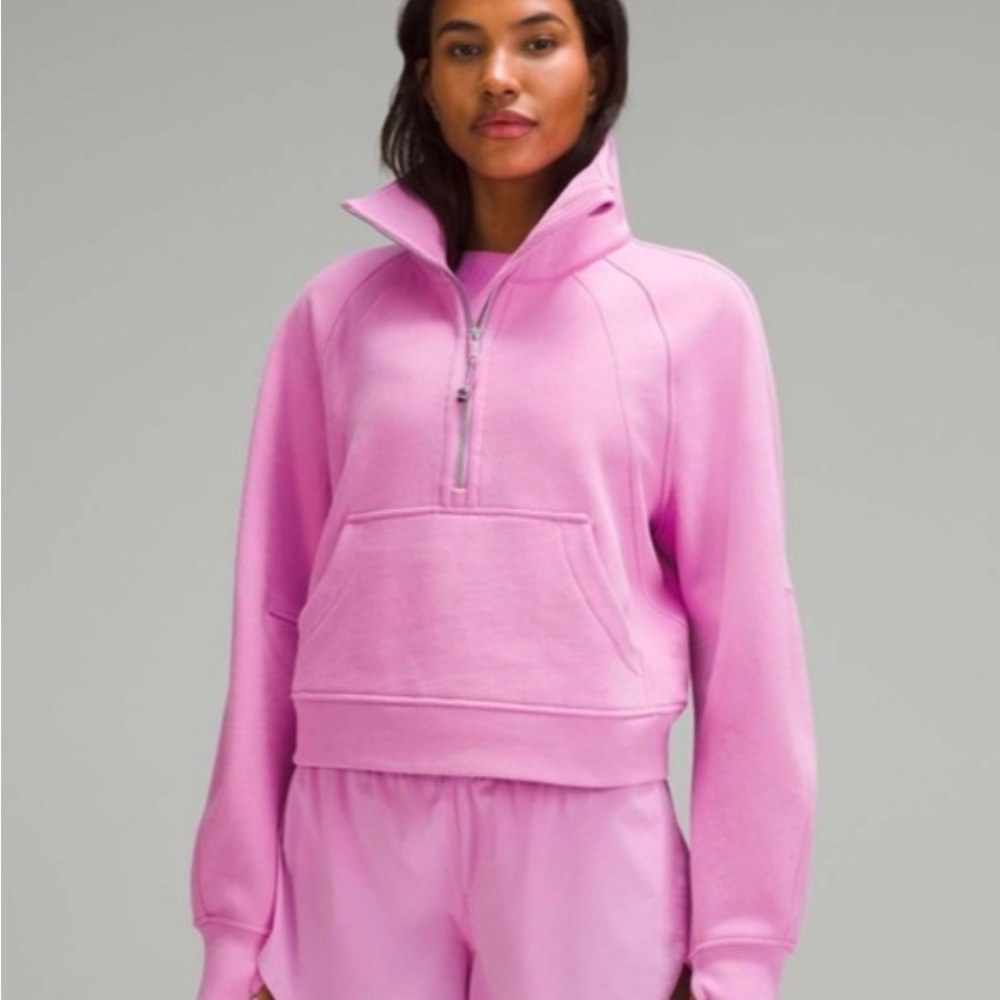 Lululemon Scuba Oversized Half Zip Hoodie Dahlia Mauve Size XS/S